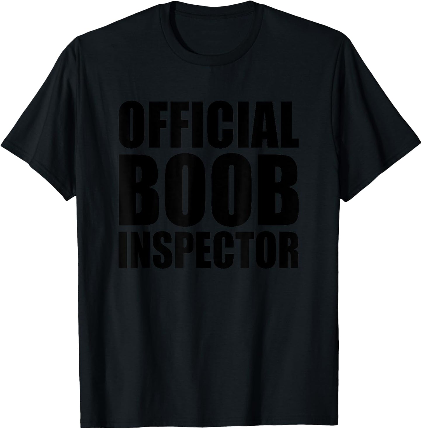 Official Boob Inspector Last Minute Halloween Costume Party T-Shirt - T-Shirt | Black