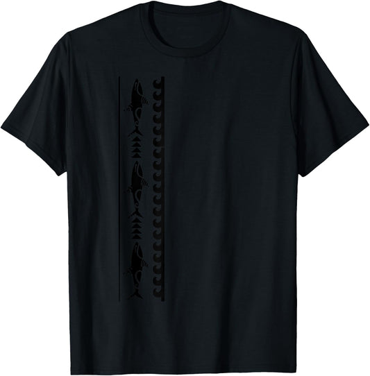 Shark Pattern New Zealand Symbol Haka Culture Maori Tribal T-Shirt - T-Shirt | Black