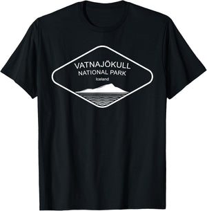 Vatnajökull Iceland Glacier Volcano Scandinavia Souvenir T-Shirt - T-Shirt | Black