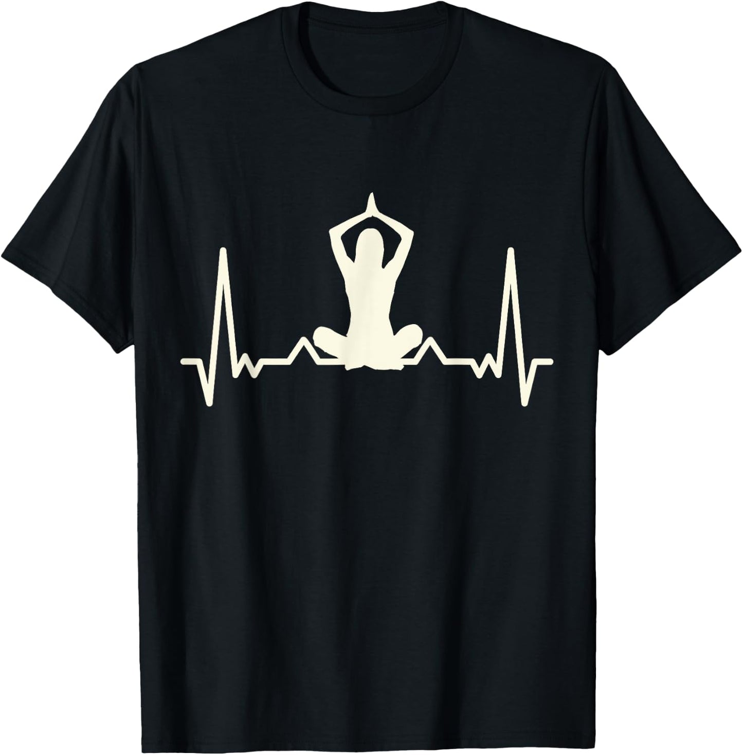 Yogi - I Love Yoga Heartbeat - Yoga T-Shirt - T-Shirt | Black