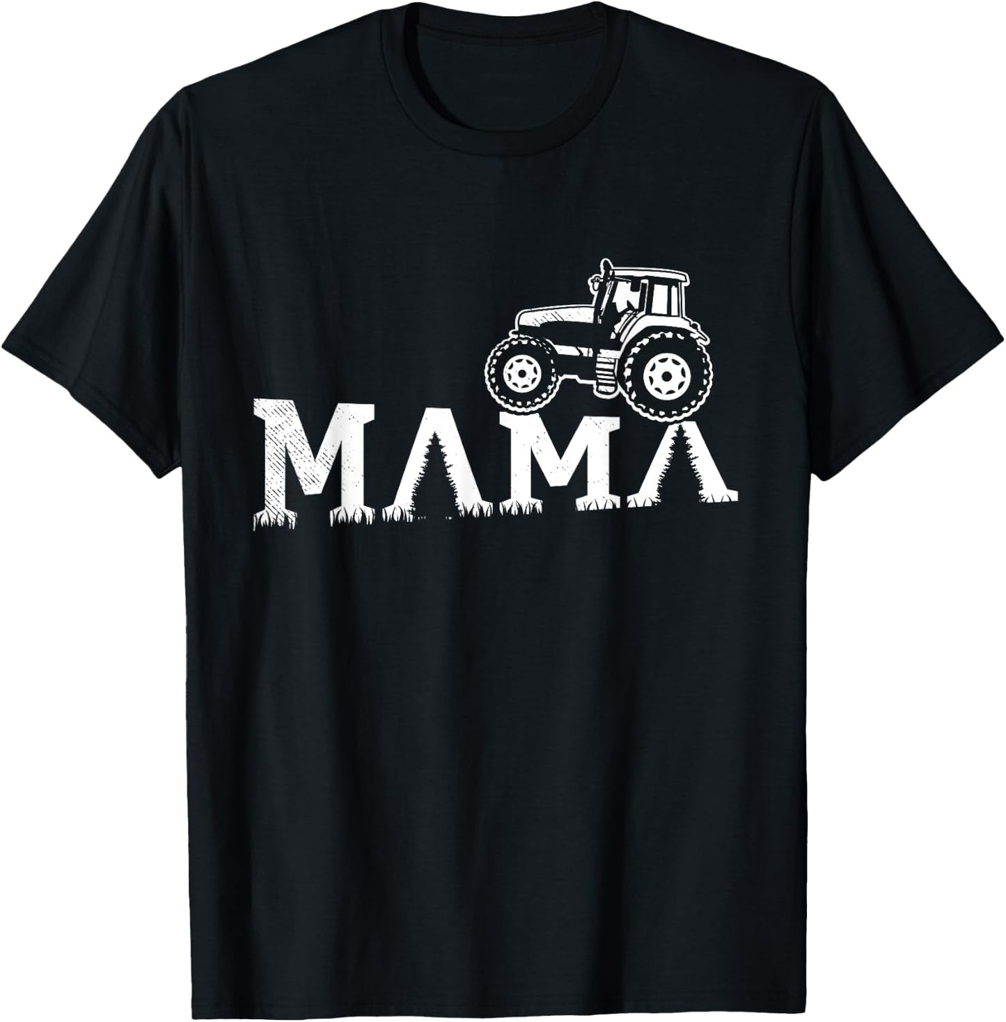 teestatic Women's Farm Themed Tractor MAMA Artwork - Black, X-Small T-Shirt - T-Shirt | Black