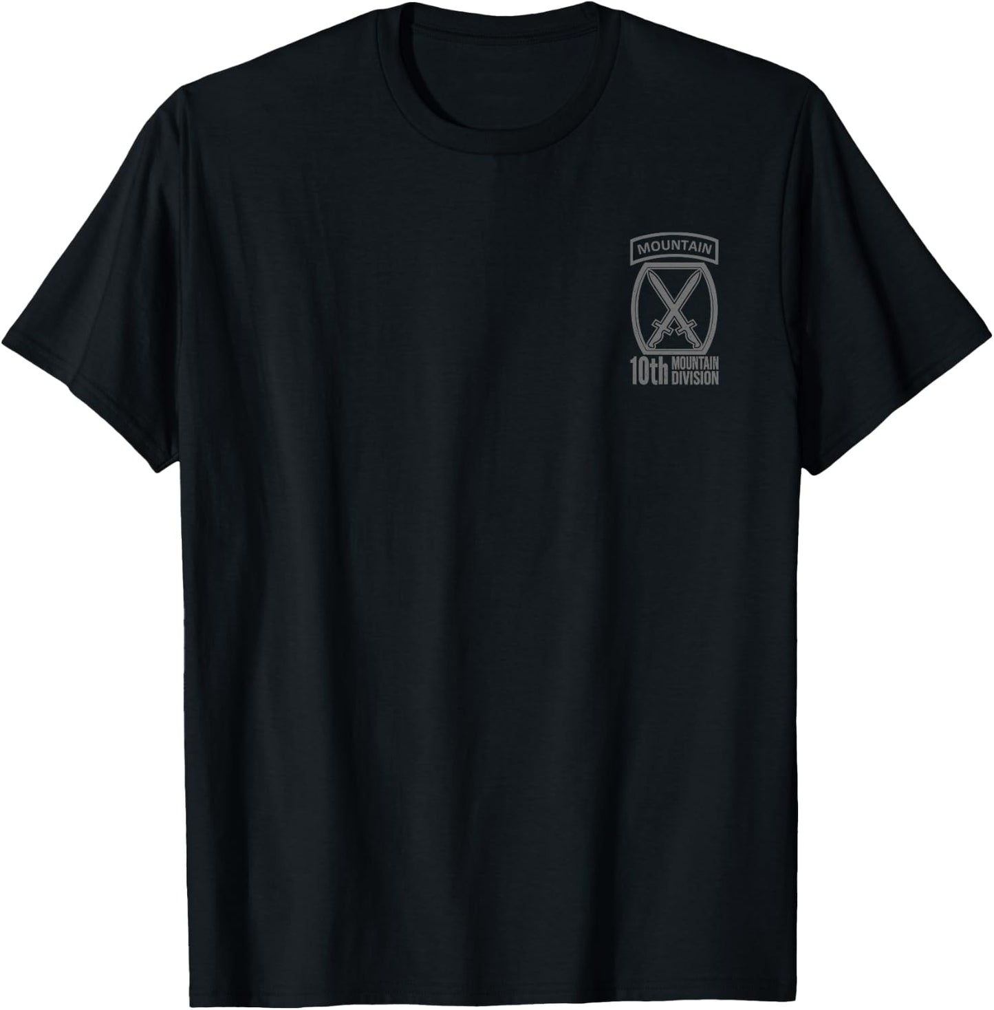 10TH MOUNTAIN DIVISION ARMY INFANTRY Black -Adults/ -Kids Classic Fit Cotton 100% Short Sleeve T-Shirt - T-Shirt | Black