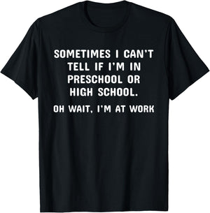 Funny Work Office Workplace Sarcastic Fun Saying T-Shirt - T-Shirt | Black