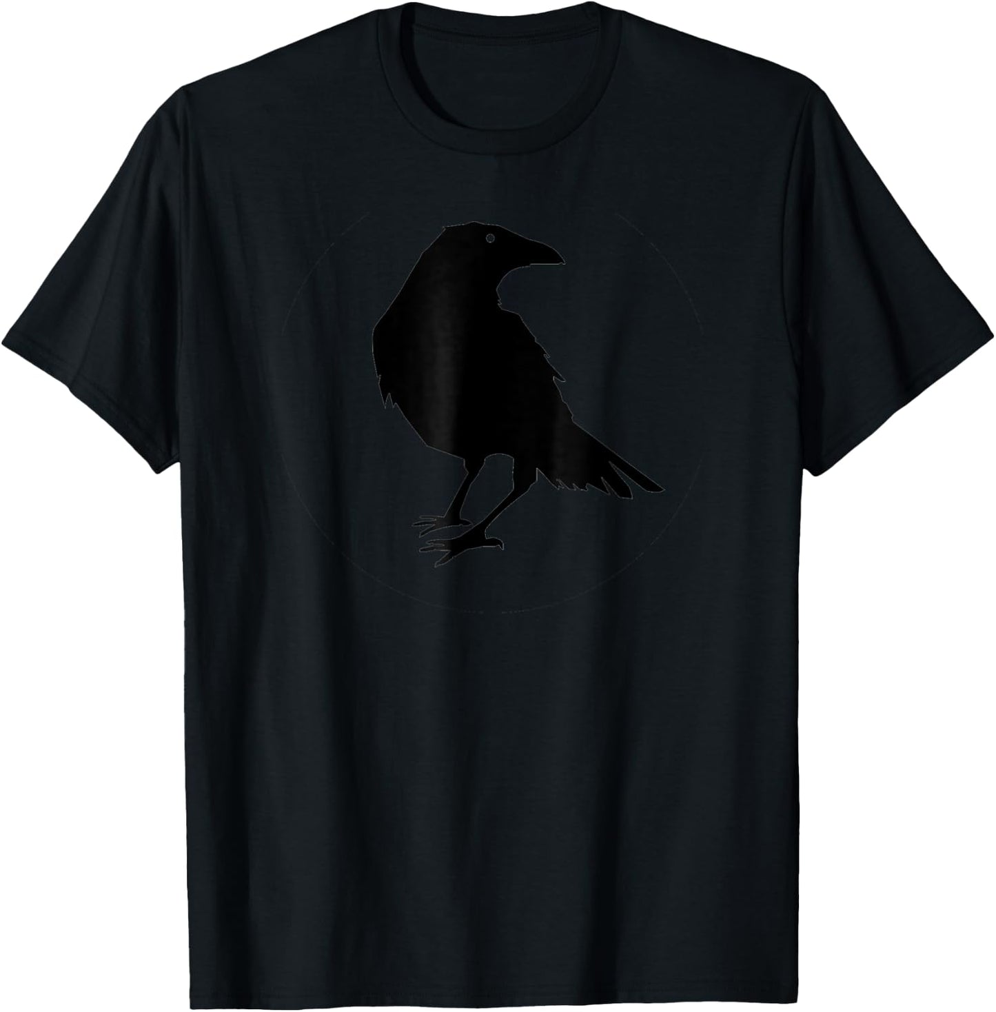 Beautiful Black Crow Raven Bird Silhouette T-Shirt - T-Shirt | Black