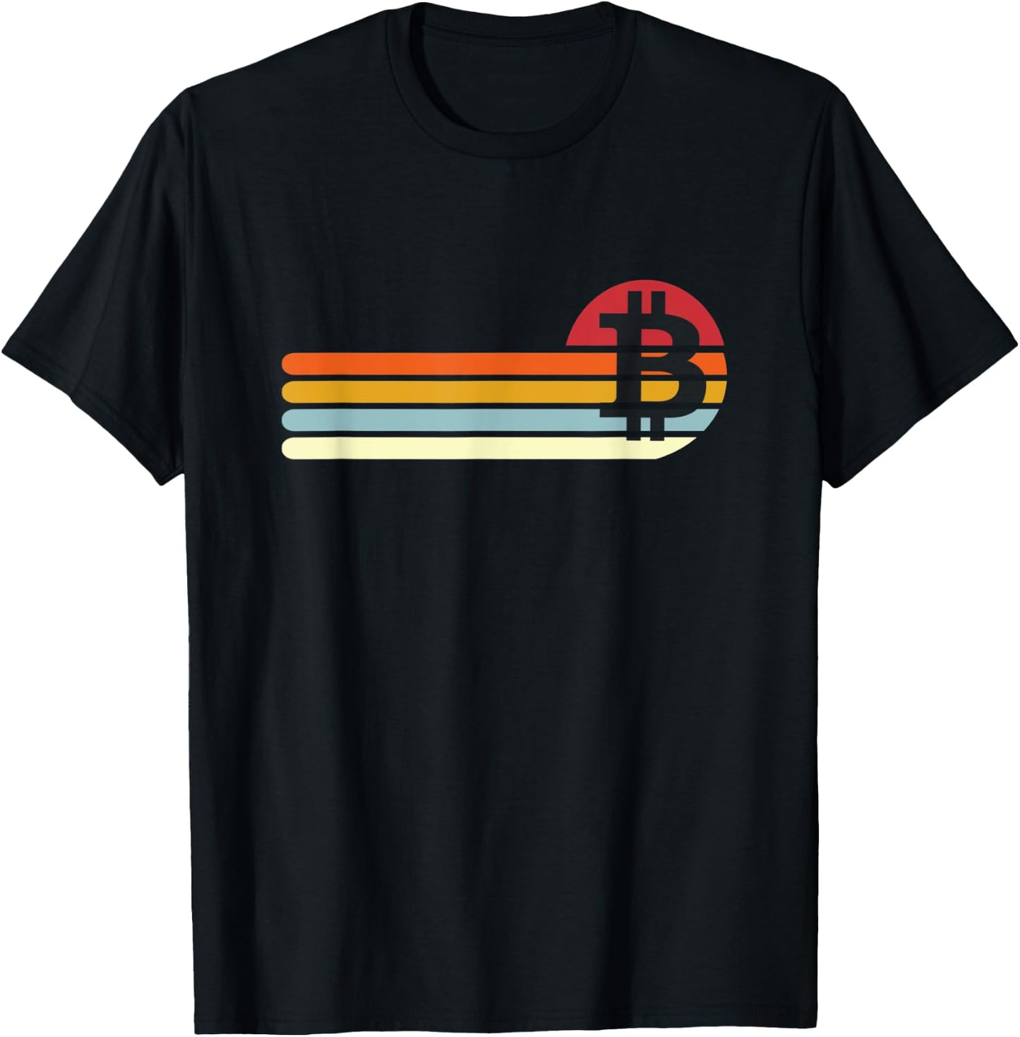 Vintage Retro Bitcoin T-Shirt - T-Shirt | Black