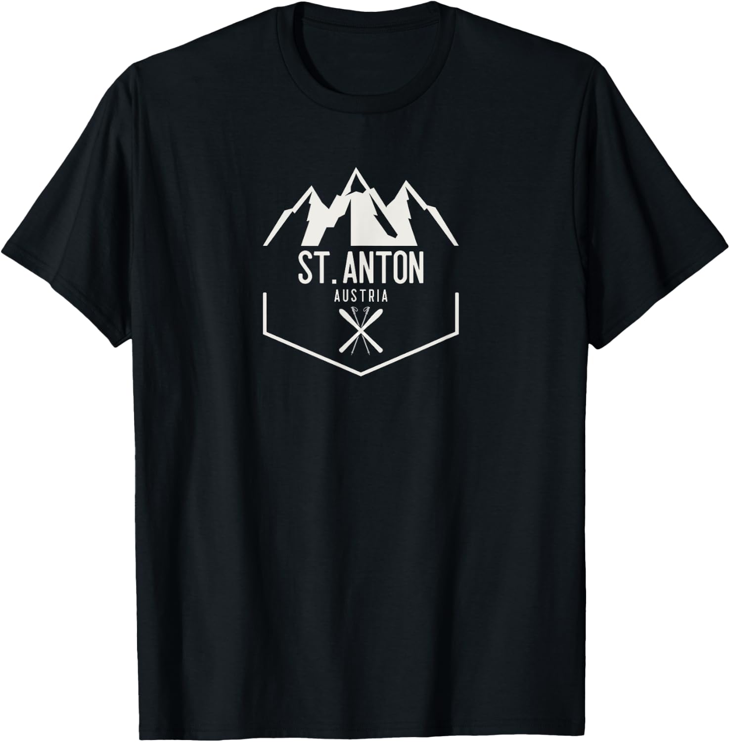 St. Anton Austria T-Shirt - T-Shirt | Black