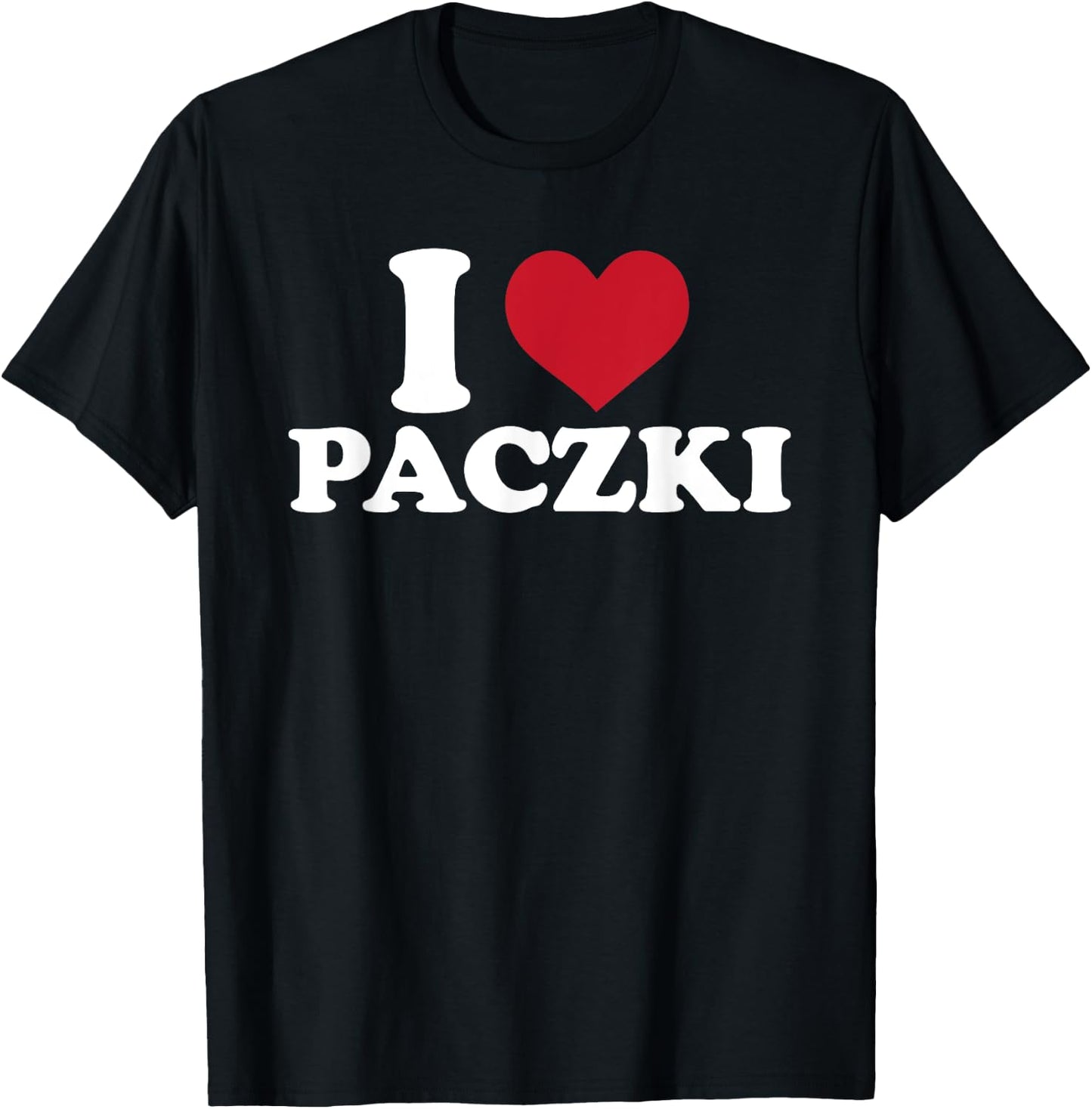 I Love Paczki Outfit Traditional Pastry From Poland T-Shirt - T-Shirt | Black