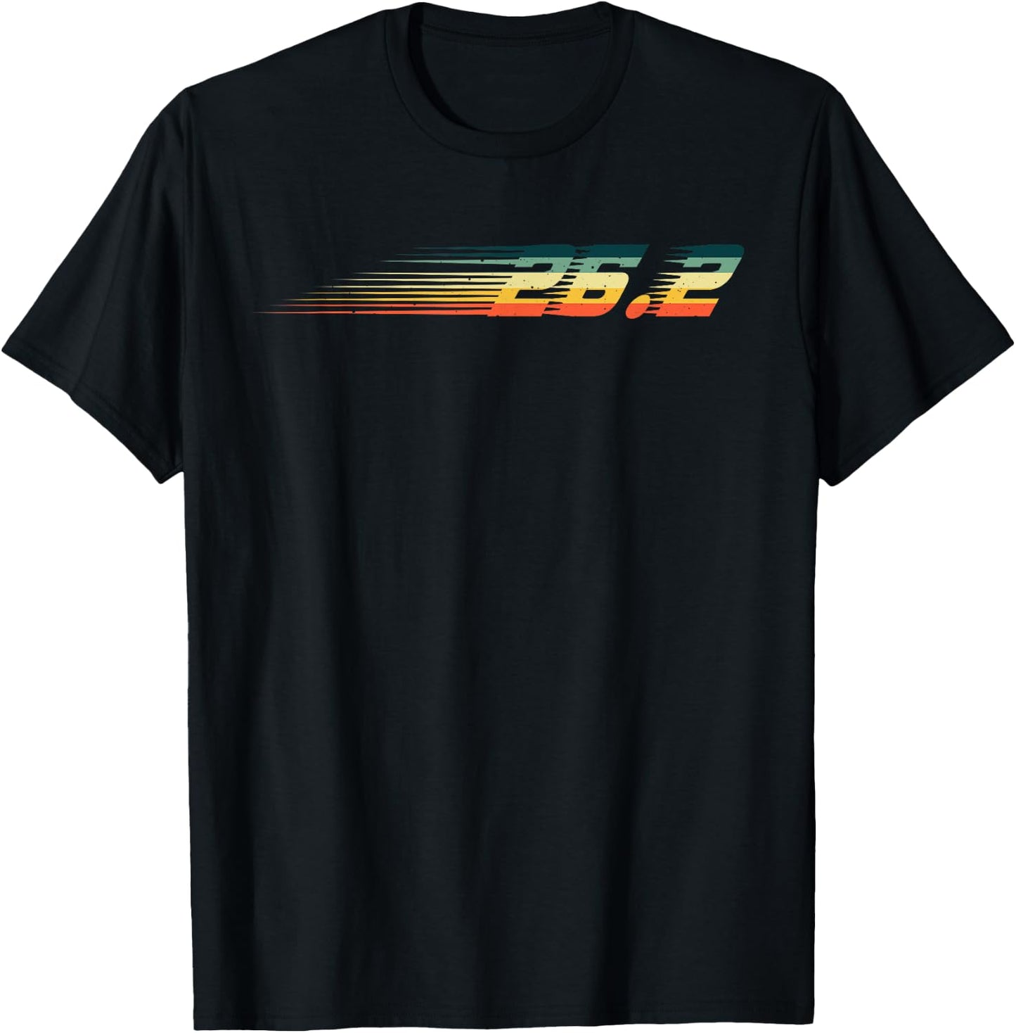 Vintage Marathon Art Men Women Marathoner 26.2 Miles Runner T-Shirt - T-Shirt | Black