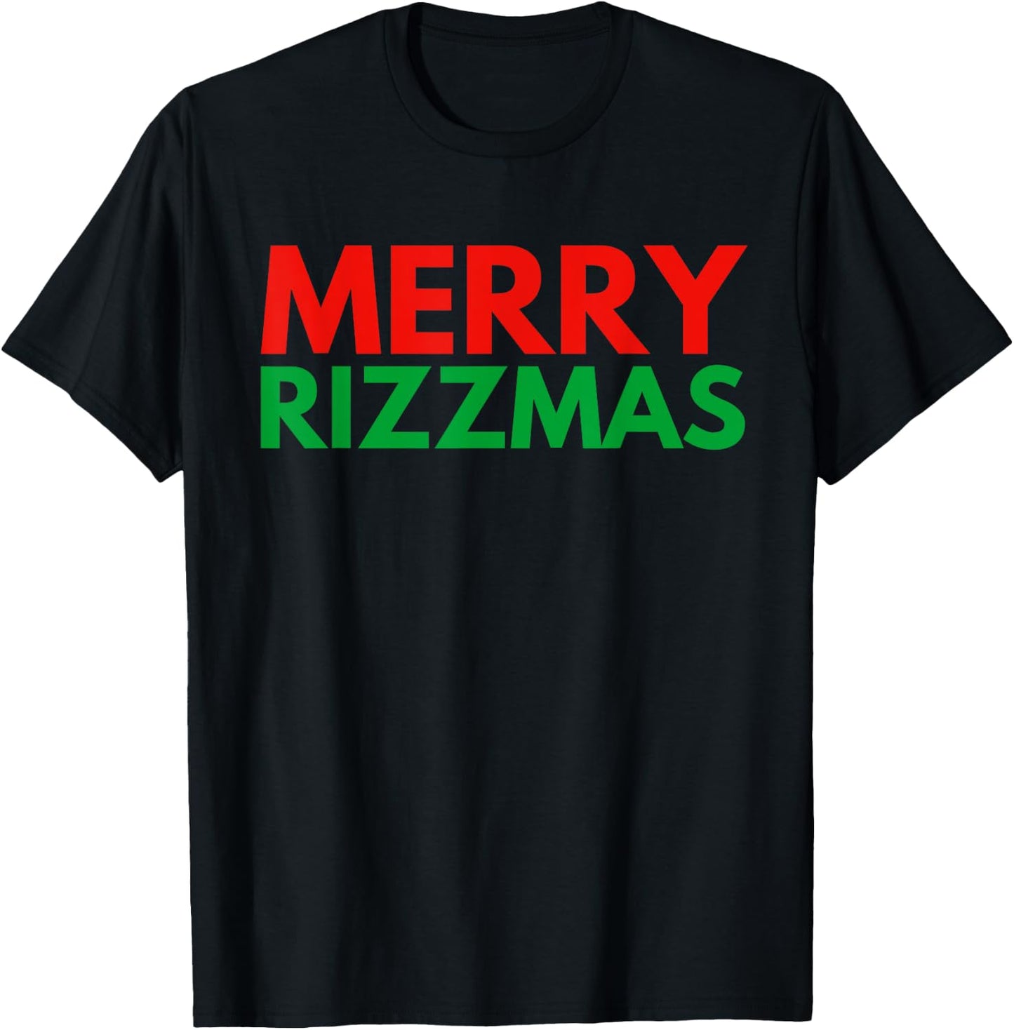 Merry Rizzmas, Rizz, Rizz Master, Christmas, New Years Eve T-Shirt - T-Shirt | Black