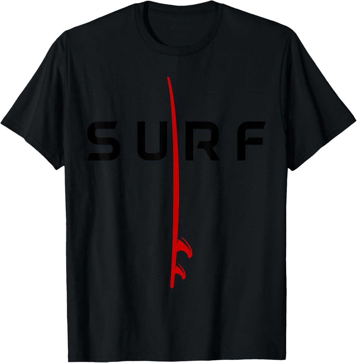 Surf Board Surfing Beach Vintage Retro Surfer Women Kids T-Shirt - T-Shirt | Black