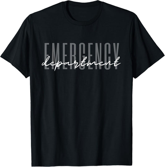 Emergency Department Emergency Room Healthcare Nursing T-Shirt - T-Shirt | Black