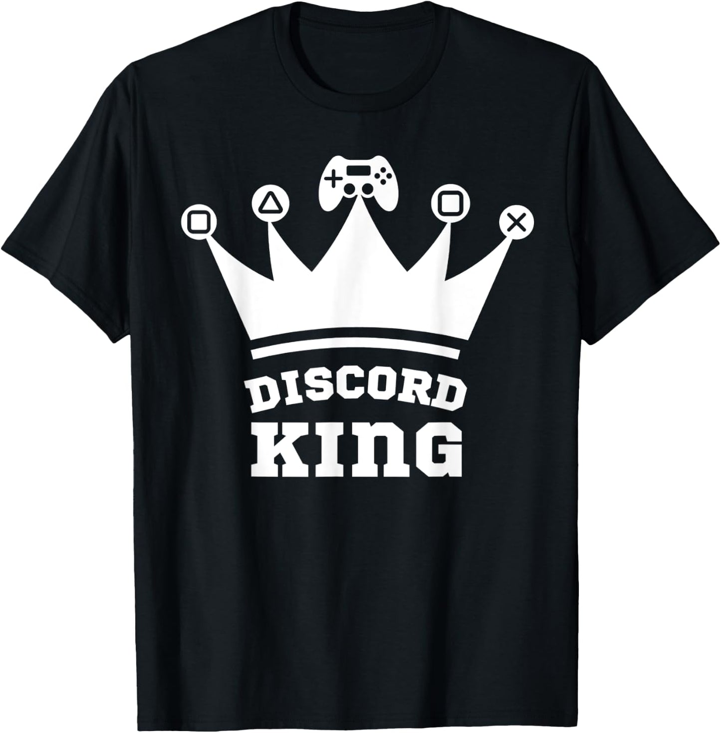 Model Gone Rogue Designs Discord King Gamer T-Shirt - T-Shirt | Black