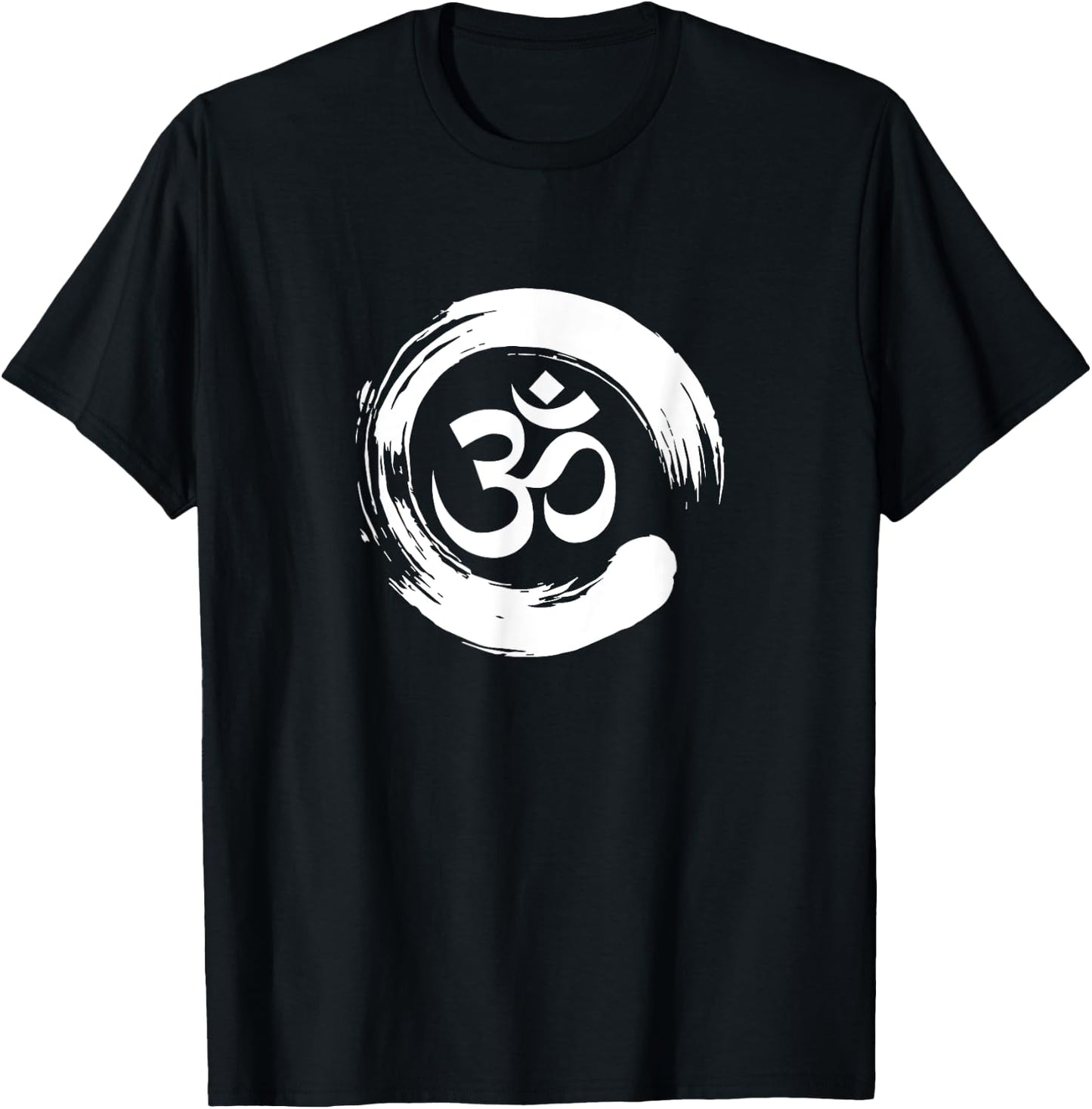 Om Yoga Ohm Hindu Meditation Zen Enzo Circle Spiritual Peace T-Shirt - T-Shirt | Black