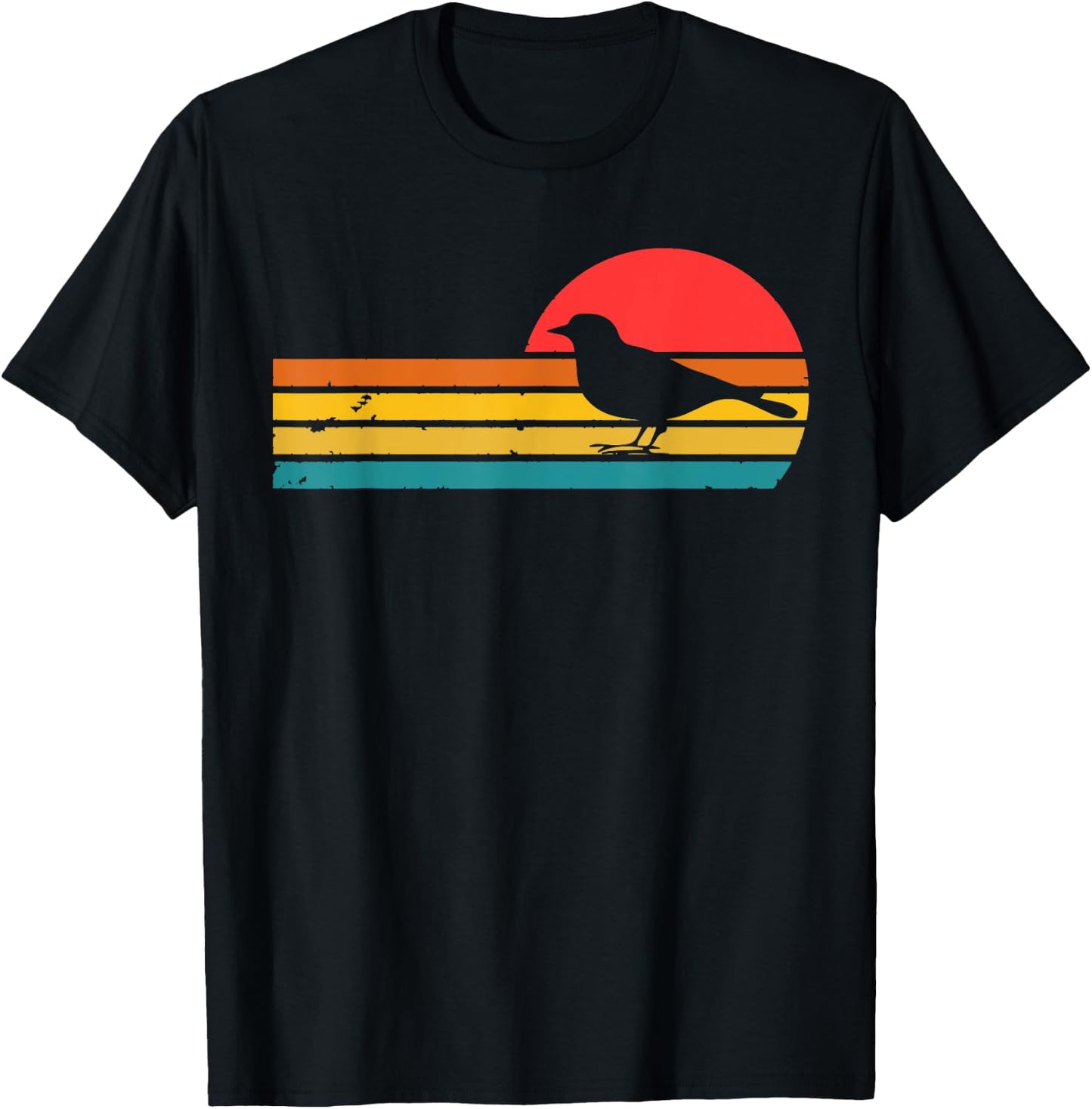 Killdeer Bird Birding Vintage Retro Killdeer Bird T-Shirt - T-Shirt | Black