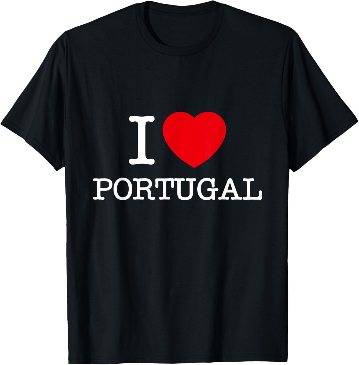 I Love Portugal, Enjoy Cool Portugal Novelty Graphic Designs T-Shirt - T-Shirt | Black