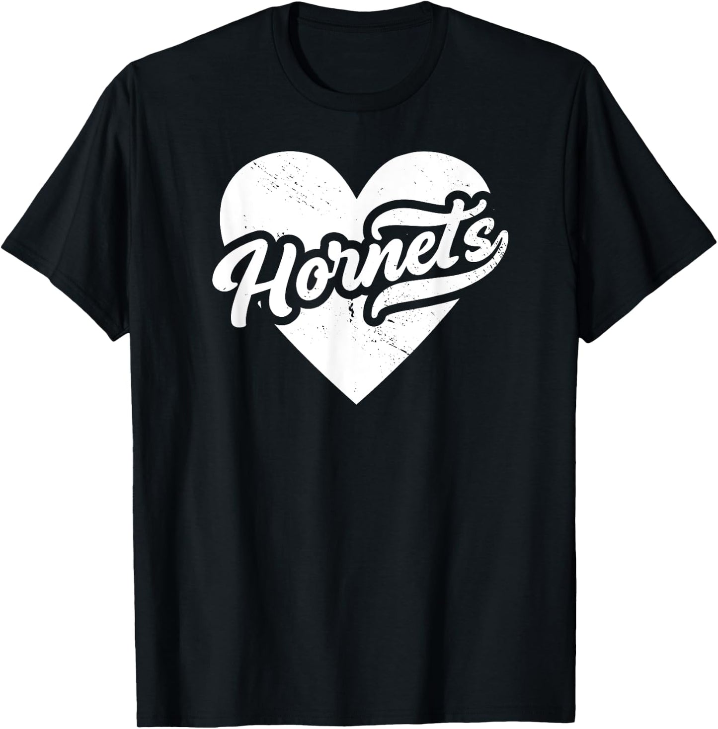 Vintage Hornets School Spirit Go Hornets Love T-Shirt - T-Shirt | Black