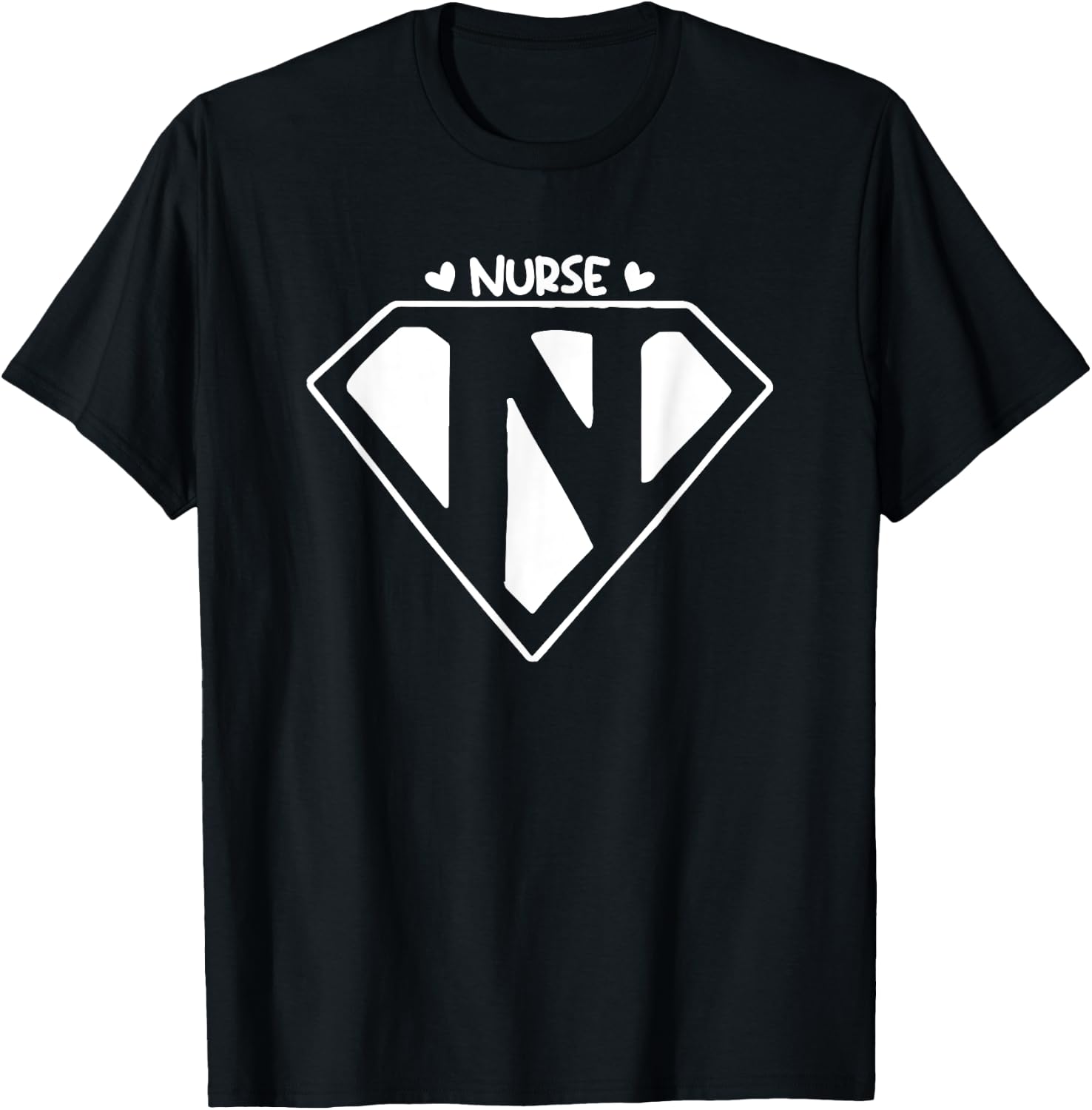 Super Heroes Wear Scrubs Nursing Cute Medical Nurse T-Shirt - T-Shirt | Black