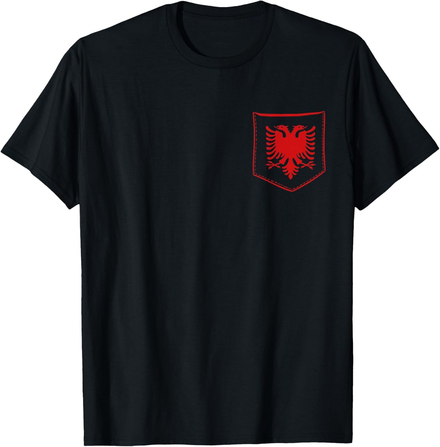 Albania Flag Shqip Shqiponja Albanian Eagle Albania T-Shirt - T-Shirt | Black