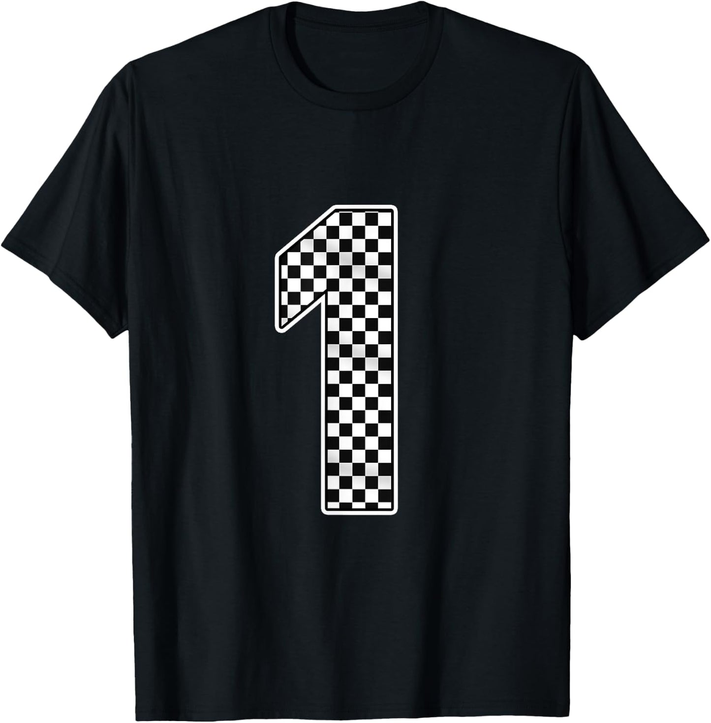 Pit Crew 1 Years Old Birthday | Racing Car for Girls Boys T-Shirt - T-Shirt | Black