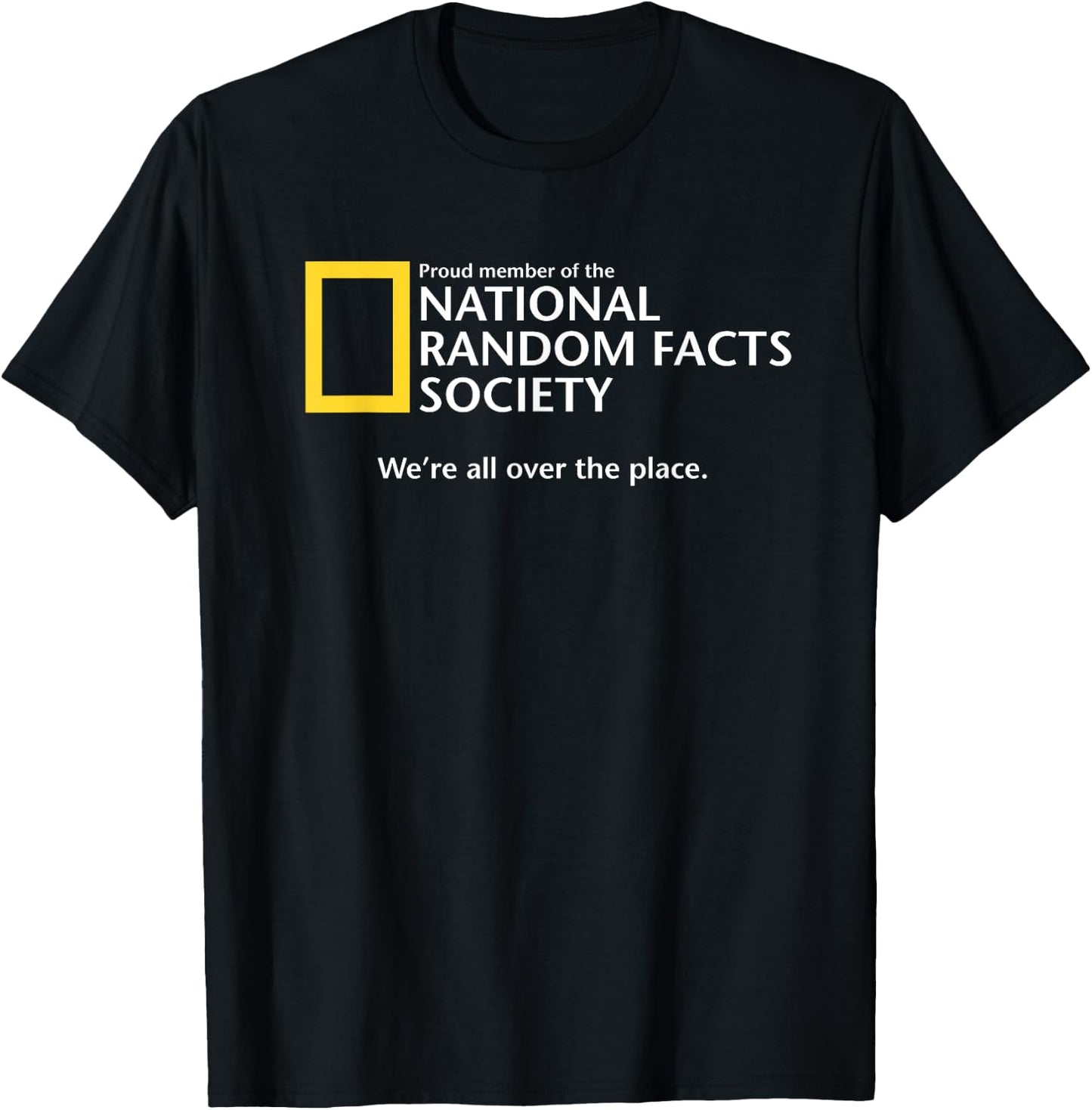 Funny National Random Facts Society for Odd Memory People T-Shirt - T-Shirt | Black