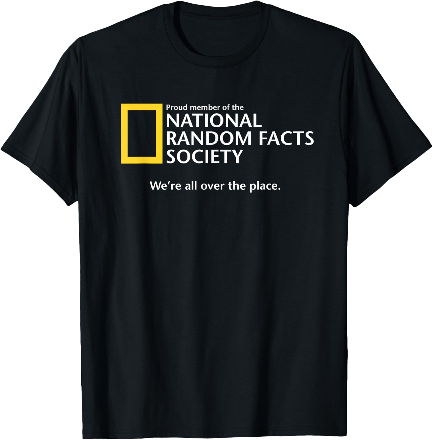 Funny National Random Facts Society for Odd Memory People T-Shirt - T-Shirt | Black