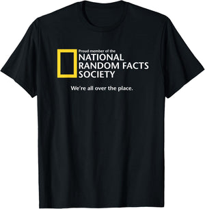 Funny National Random Facts Society for Odd Memory People T-Shirt - T-Shirt | Black
