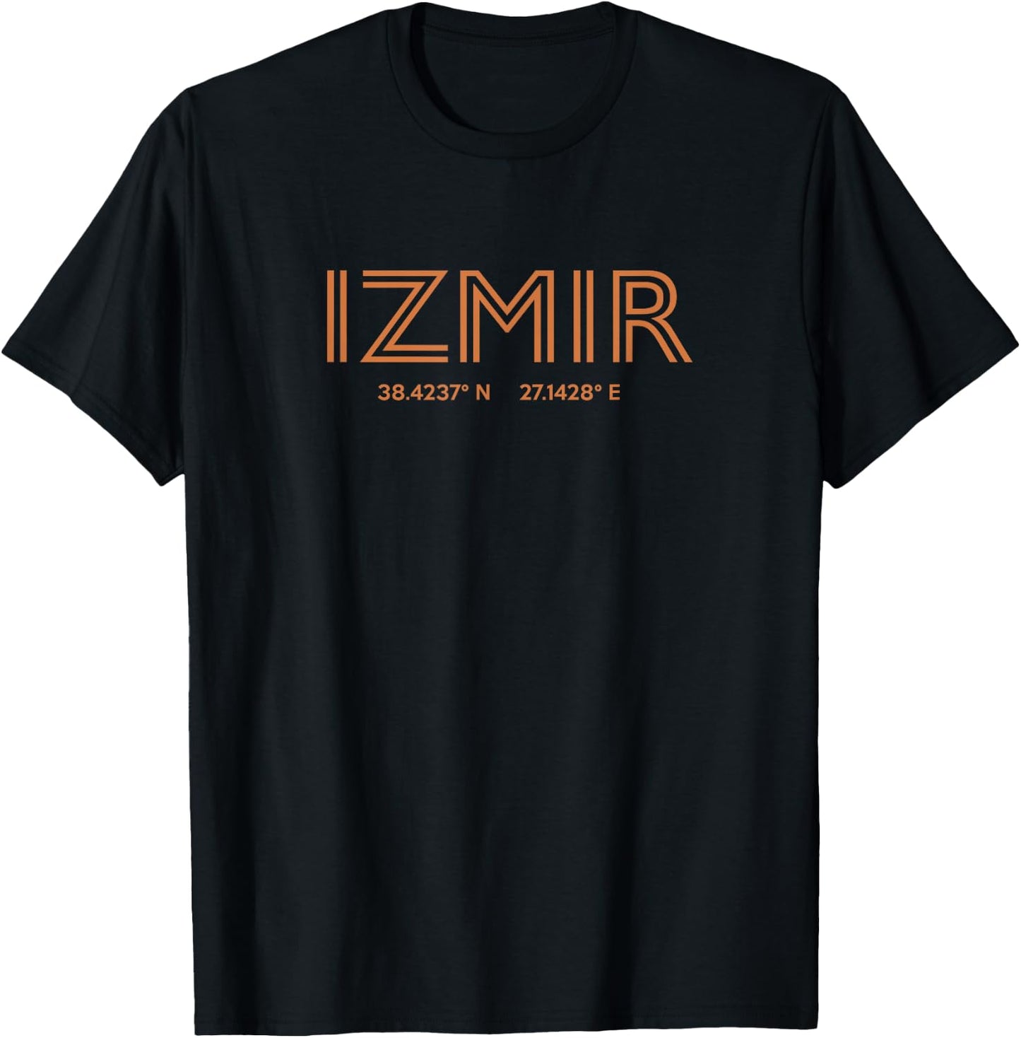 Turkey City Coordinates - Izmir T-Shirt - T-Shirt | Black