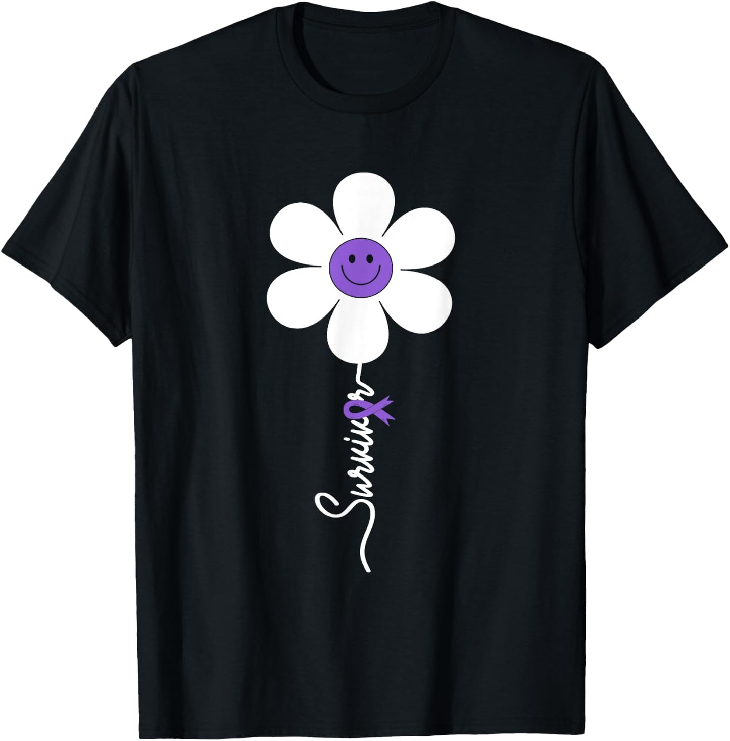 Pancreatic Cancer Survivor Women Pancreatic Cancer Awareness T-Shirt - T-Shirt | Black
