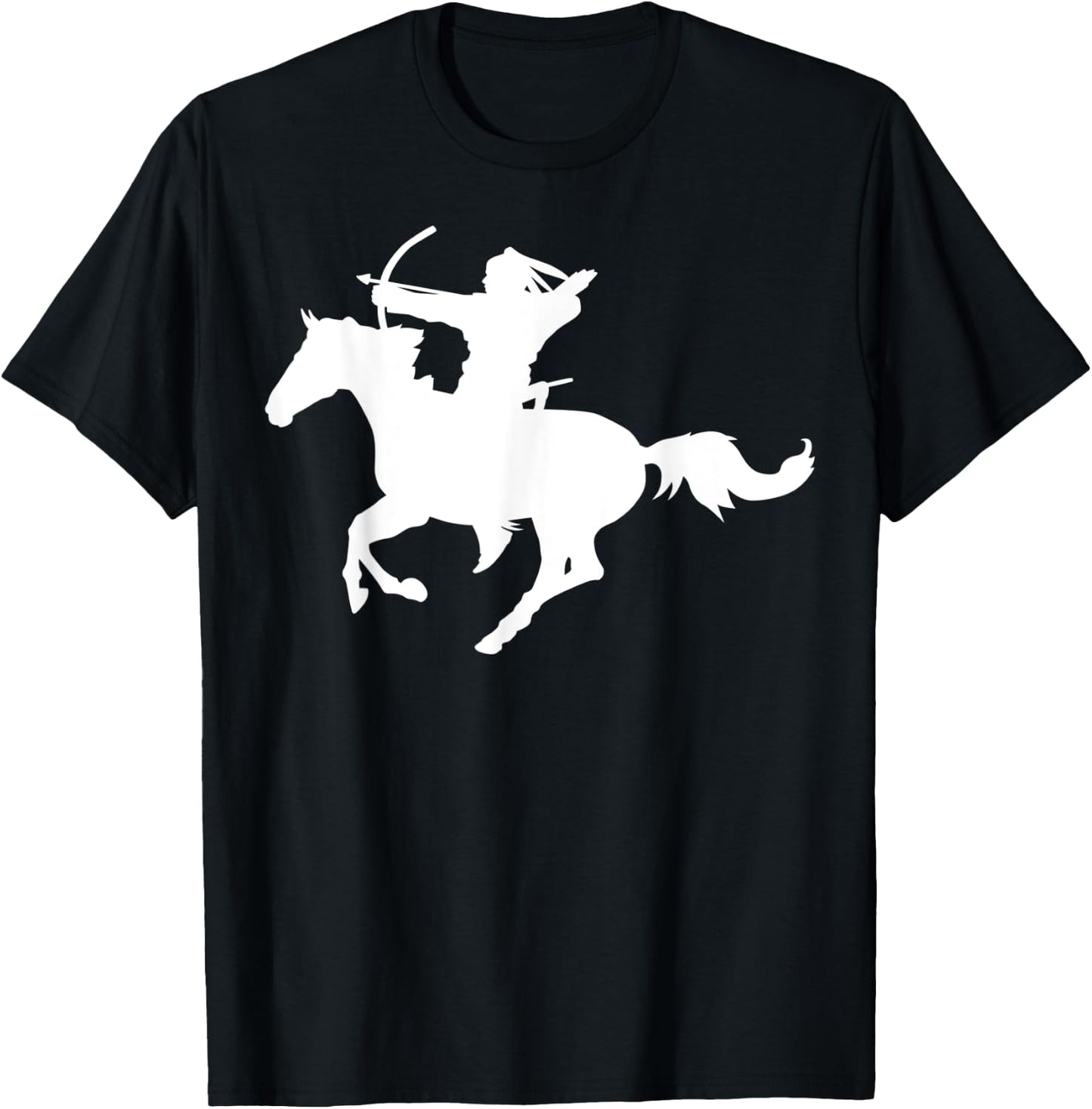 Indigenous Art Archer Horse Rider Southwest T-Shirt - T-Shirt | Black