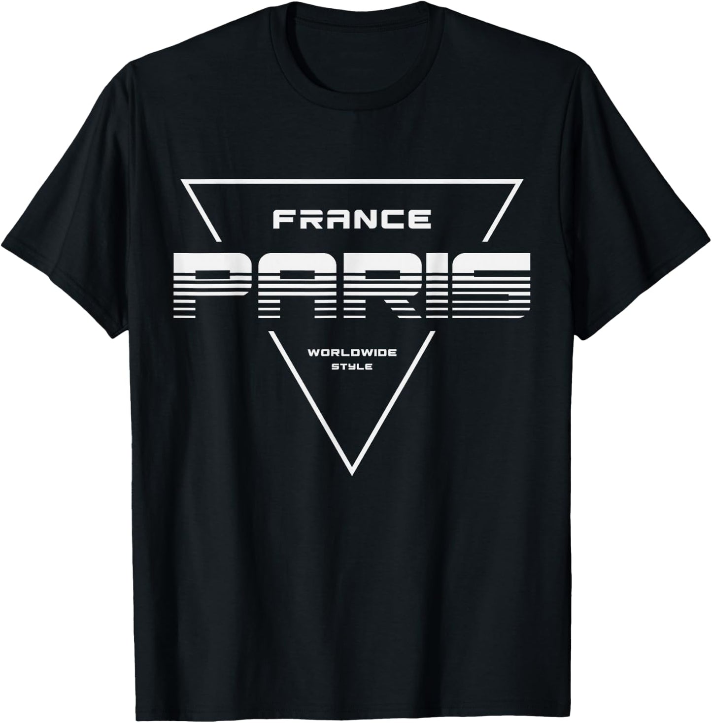 France Paris Worldwide Style T-Shirt - T-Shirt | Black