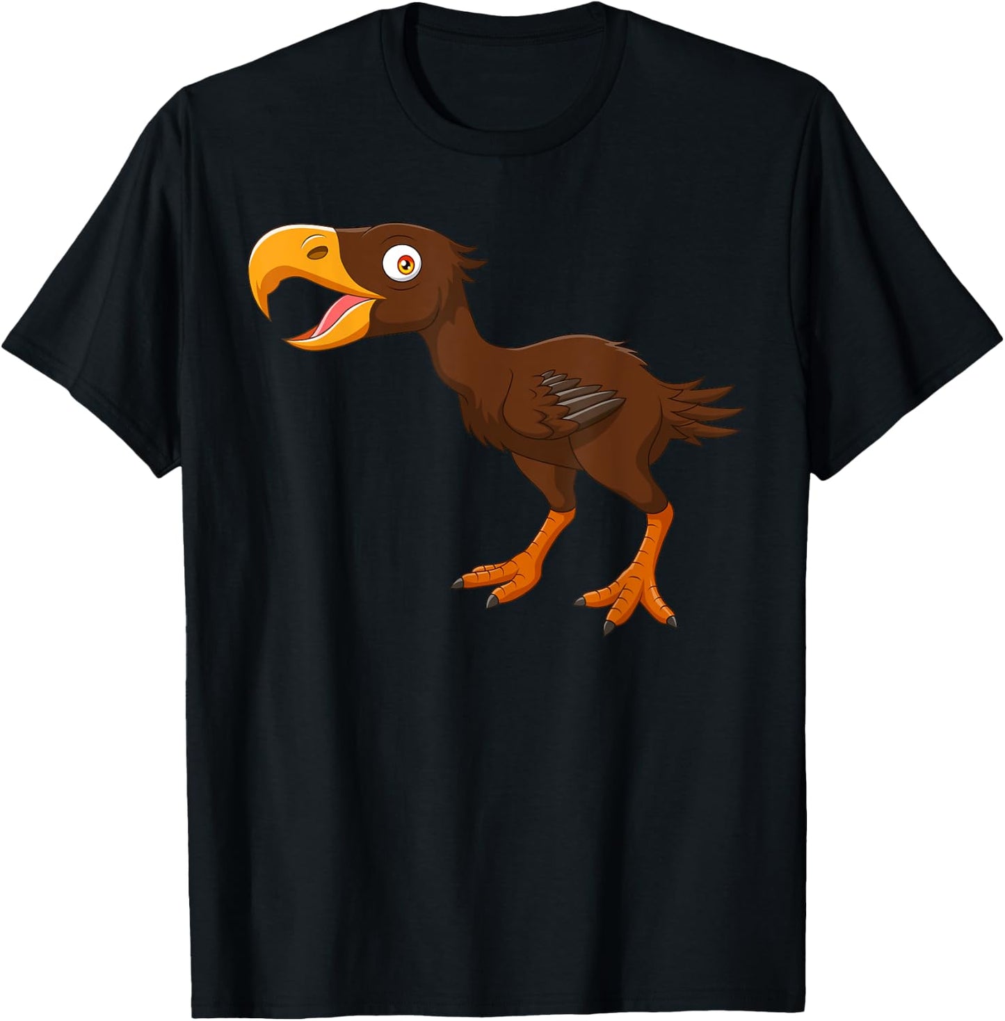 Cute Cartoon Prehistoric Animals Terror Bird For Kids Funny T-Shirt - T-Shirt | Black