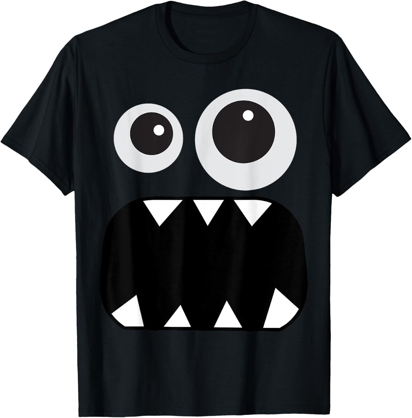 Cute Monster Face Men's Women's Costume Halloween T-Shirt - T-Shirt | Black