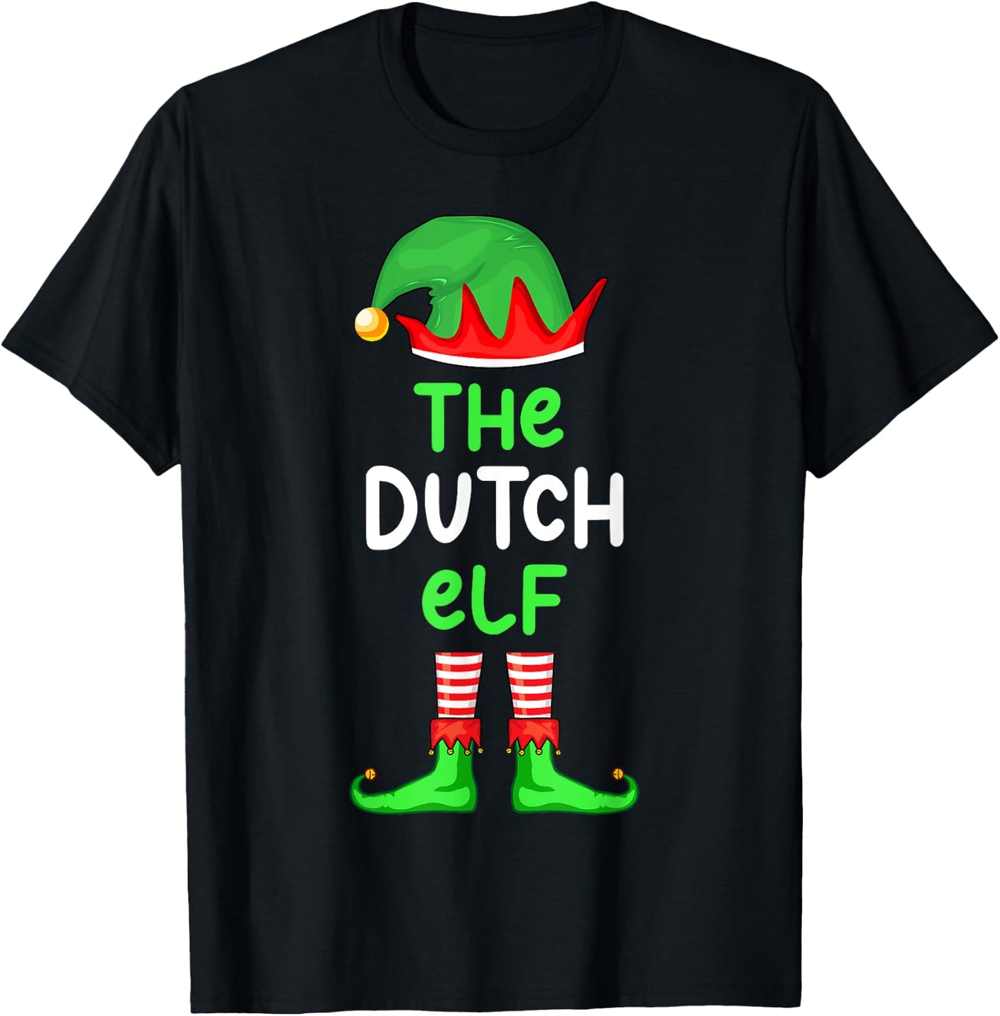 I'm The Dutch Elf Netherlands Christmas Funny Pajama T-Shirt - T-Shirt | Black