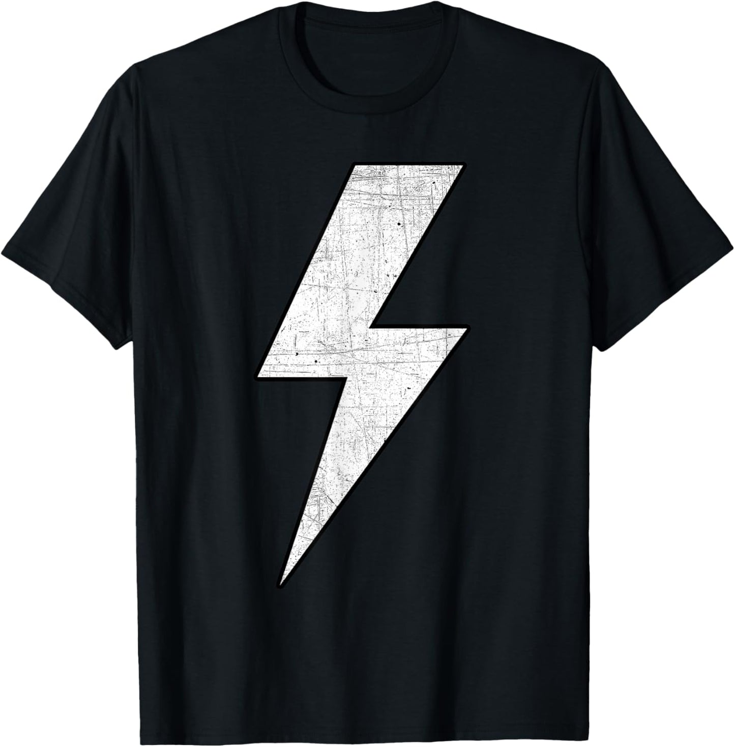 BLACK & WHITE Bolt Lightning Thunderbolt Team T-Shirt - T-Shirt | Black
