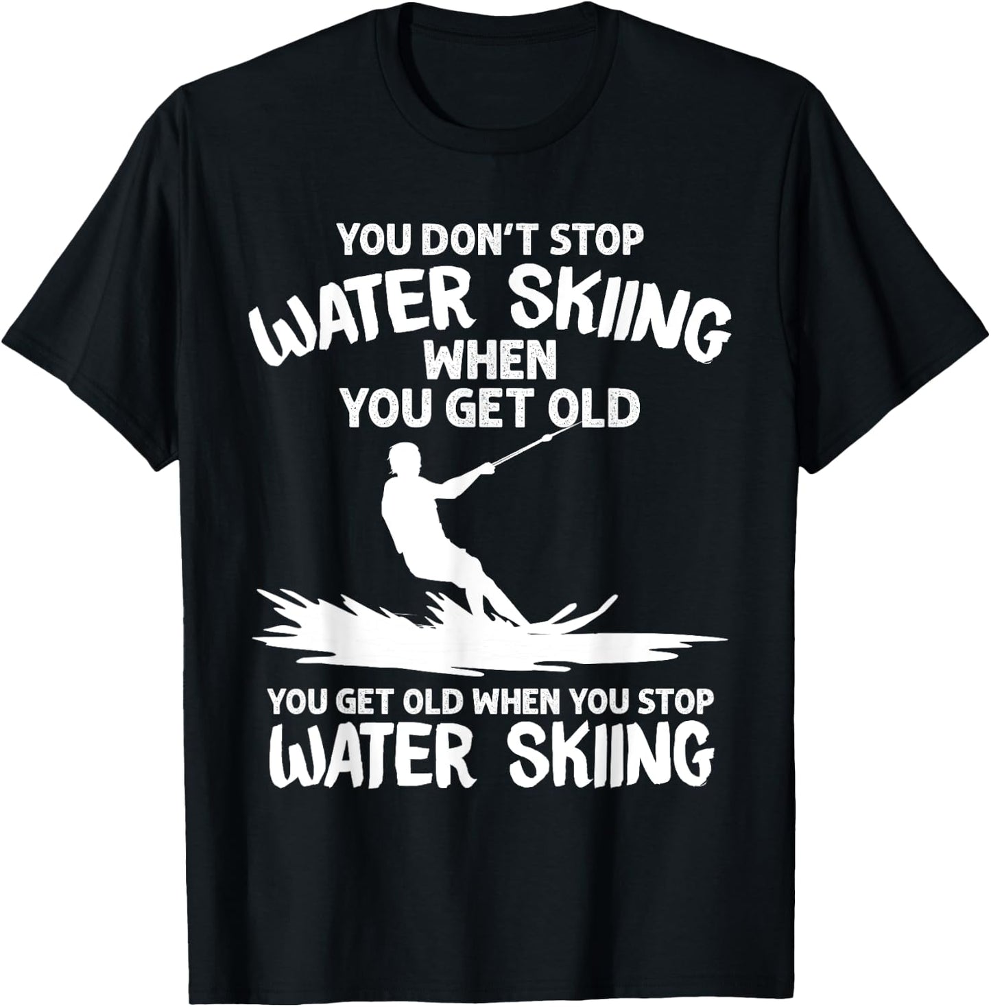 Funny Water Skiing Designs Women Water Skier Athlete T-Shirt - T-Shirt | Black