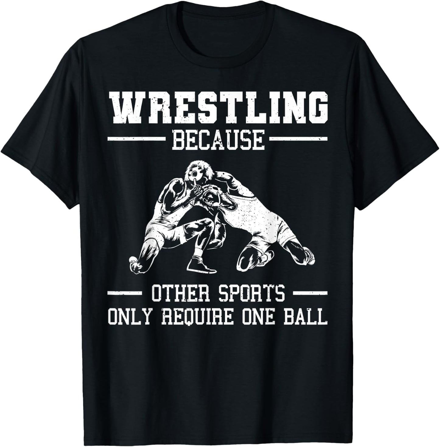 Funny Wrestling Design for Kids Men Women Wrestle Athletes Small T-Shirt - T-Shirt | Black
