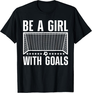 Funny Soccer Art For Girls Teens Women Soccer Lovers Players T-Shirt - T-Shirt | Black