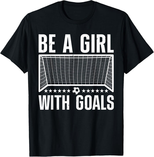 Funny Soccer Art For Girls Teens Women Soccer Lovers Players T-Shirt - T-Shirt | Black