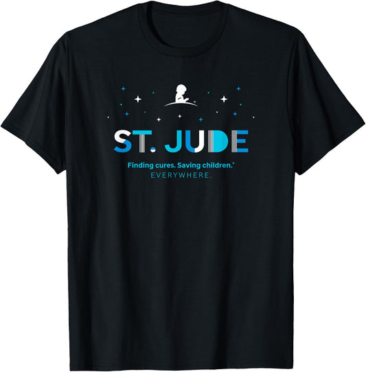 St. Jude "Finding Cures. Saving Children. EVERYWHERE" Block T-Shirt - T-Shirt | Black