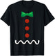 Gingerbread Man Christmas Costume T-Shirt - T-Shirt | Black