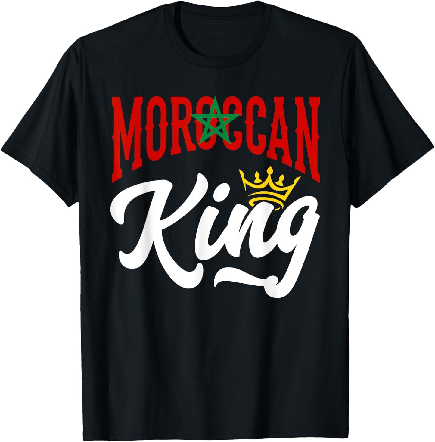 Moroccan King Morocco Moroccan Morocco Flag T-Shirt - T-Shirt | Black