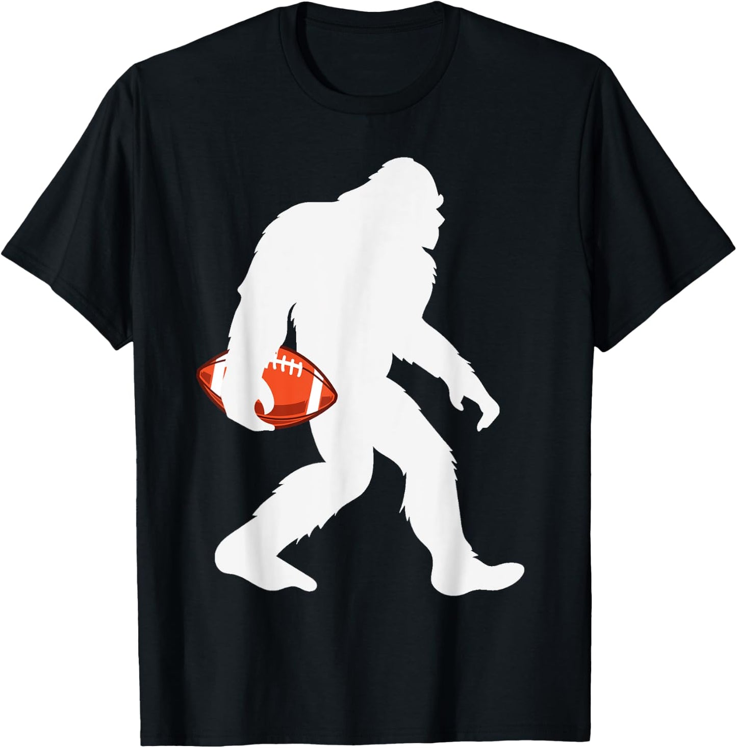 Sasquatchful Girls' -Kids Football-Themed Bigfoot - Black, Small, Short Sleeve T-Shirt - T-Shirt | Black