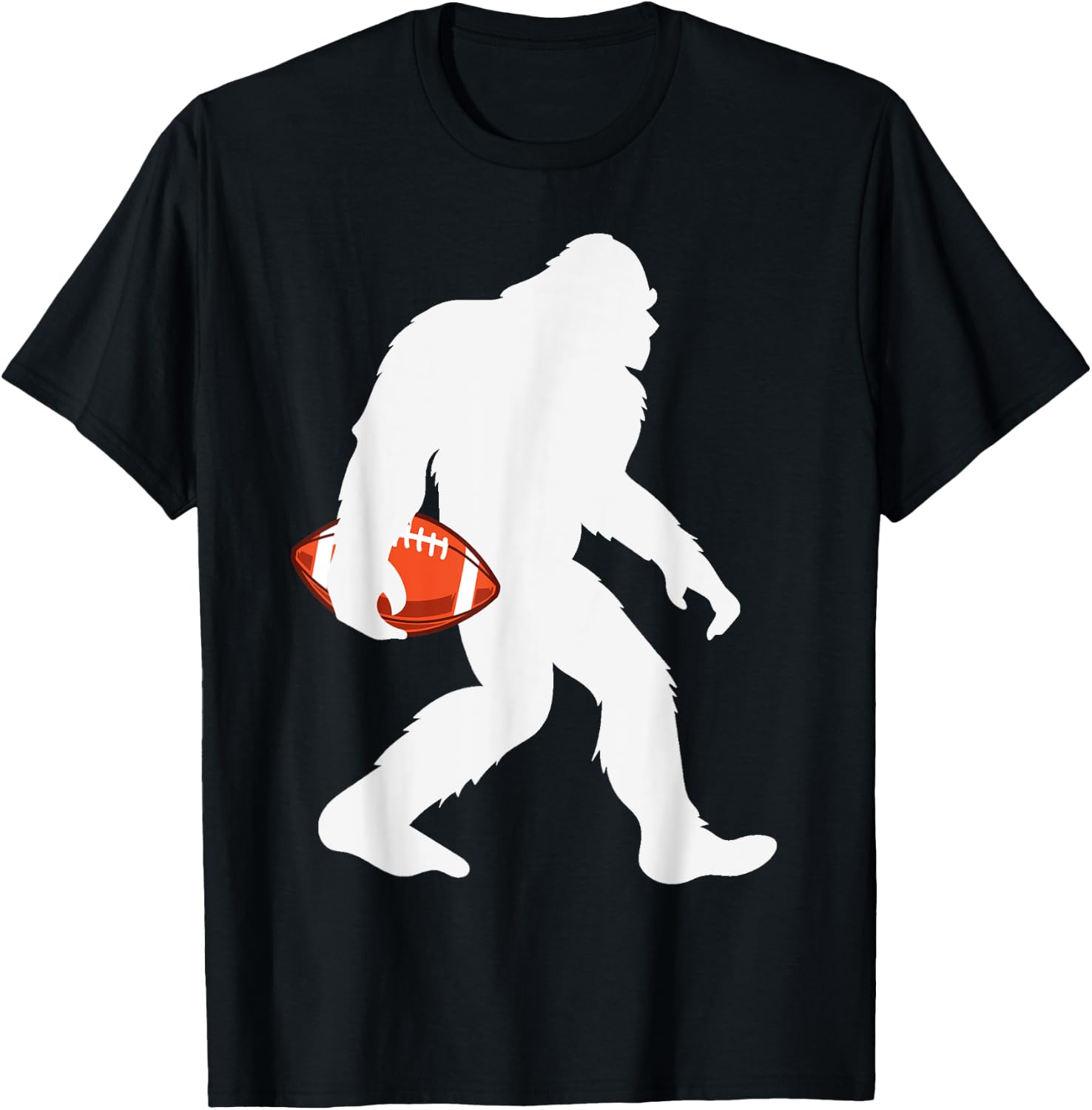 Sasquatchful Girls' -Kids Football-Themed Bigfoot - Black, Small, Short Sleeve T-Shirt - T-Shirt | Black