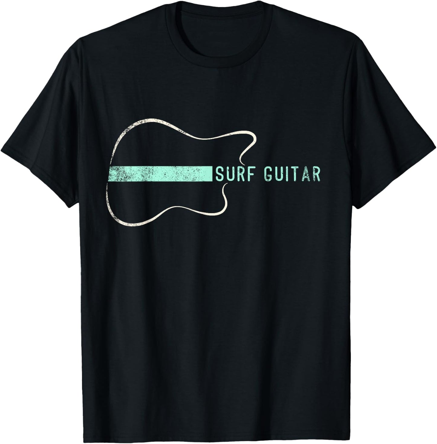 Surf Music - Surf Rock Guitar T-Shirt - T-Shirt | Black
