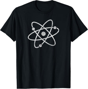 Atomic Symbol Atom Whirl Atomic Power Energy Nuclear T-Shirt - T-Shirt | Black