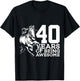 Horse 40 Years of Being Awesome Riding 40th Birthday T-Shirt - T-Shirt | Black