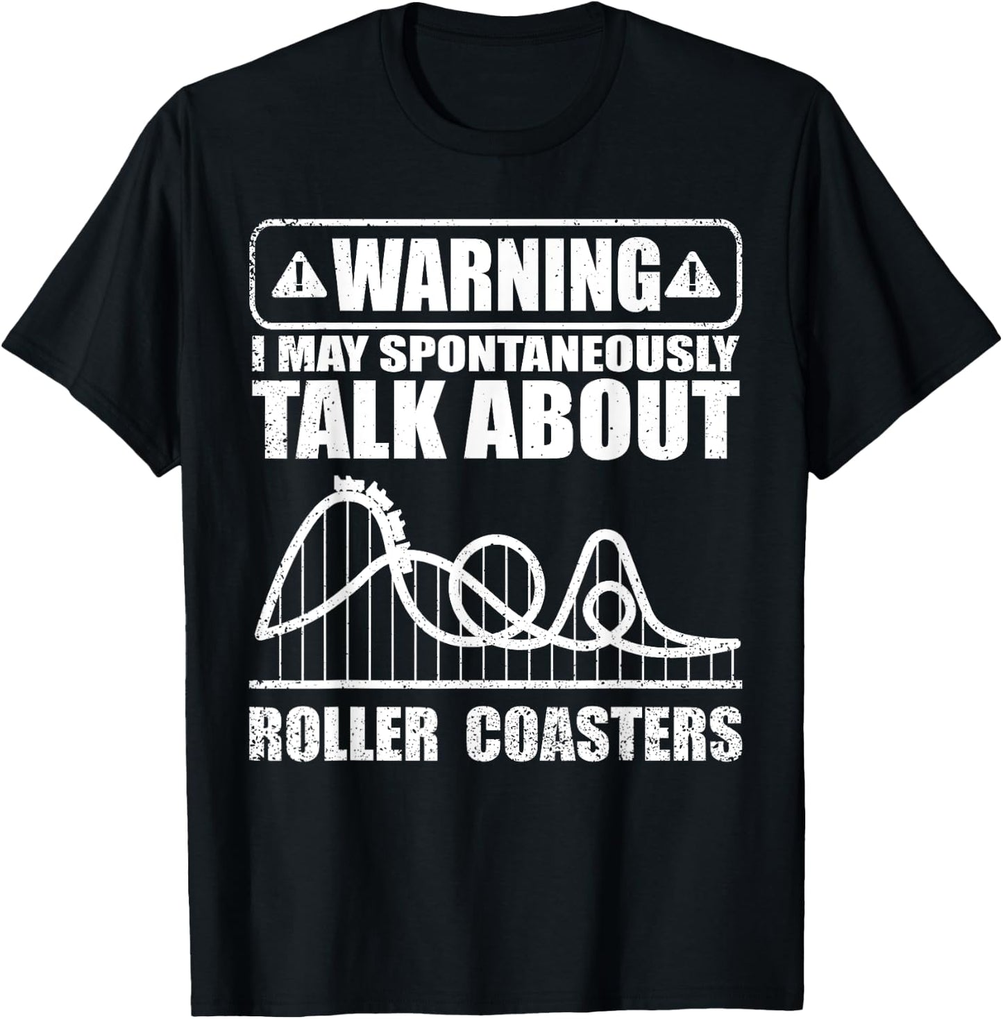 Cute Roller Coaster Women Ride Rollercoaster Lovers T-Shirt - T-Shirt | Black