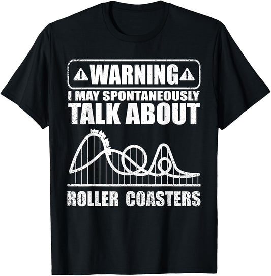 Cute Roller Coaster Women Ride Rollercoaster Lovers T-Shirt - T-Shirt | Black