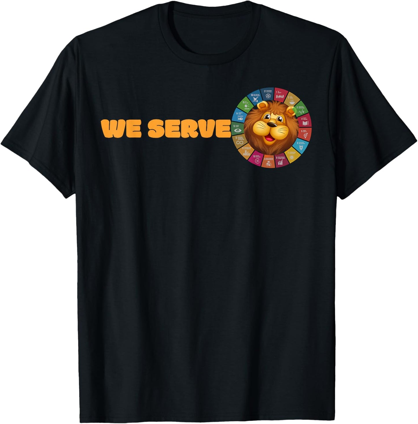 Lions Club members We Serve volunteer SDG gift T-Shirt - T-Shirt | Black