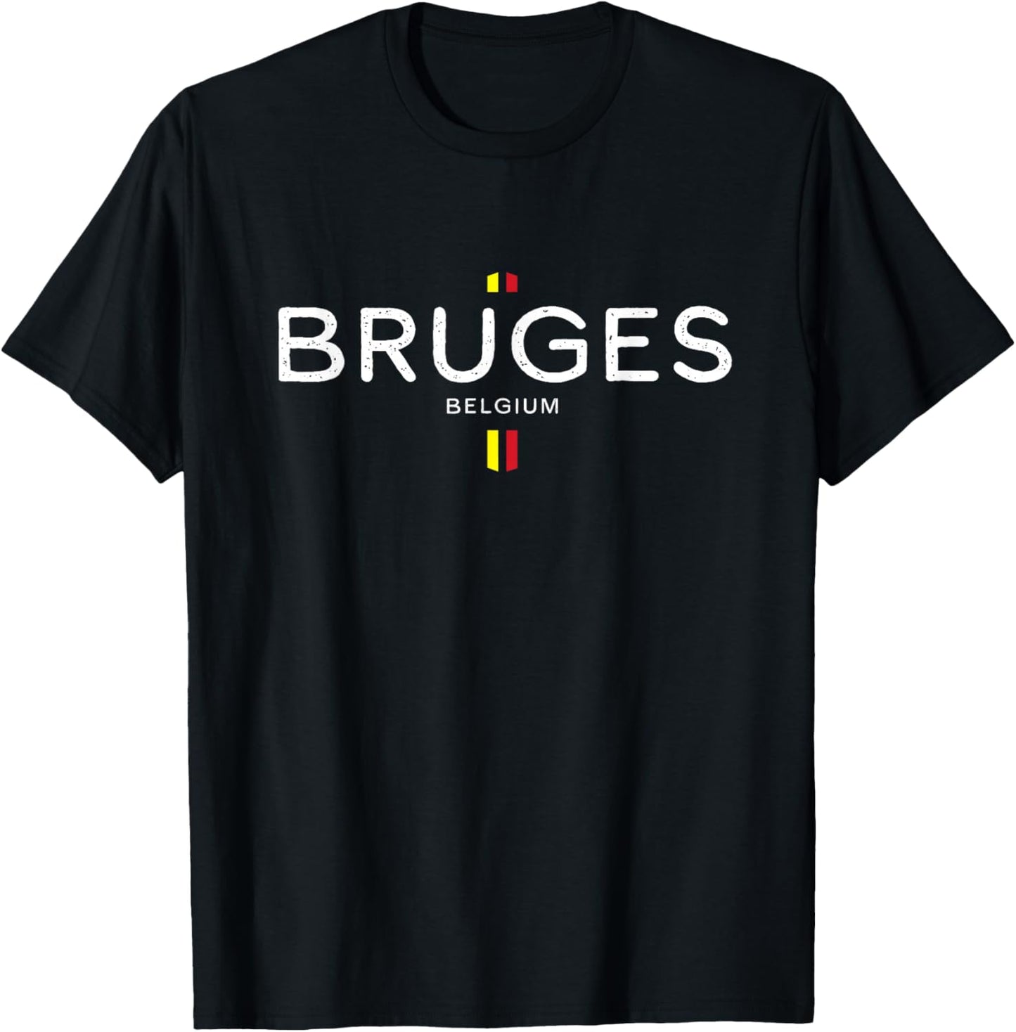 Bruges Belgium Retro Vintage T-Shirt - T-Shirt | Black